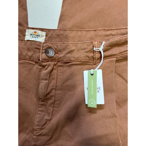 NWT Marine Layer 2XL Men’s Hudson Relaxed Cropped Pant in Faded Chestnut Brown - Picture 3 of 5